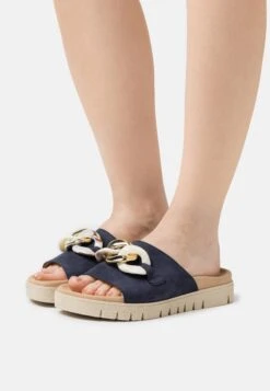 Gabor Sandalias Planas - Blue/Beige