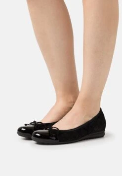 Gabor Comfort Bailarinas - Schwarz/Gold